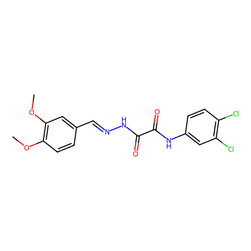N-(3,4-Dichlorophenyl)-2-(2-(3,4-dimethoxybenzylidene)hydrazino)-2-oxoacetamide structure