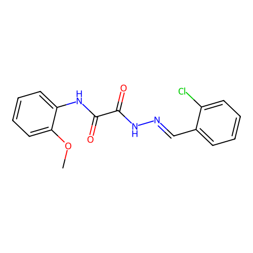 2-(2-(2-Chlorobenzylidene)hydrazino)-N-(2-methoxyphenyl)-2-oxoacetamide structure