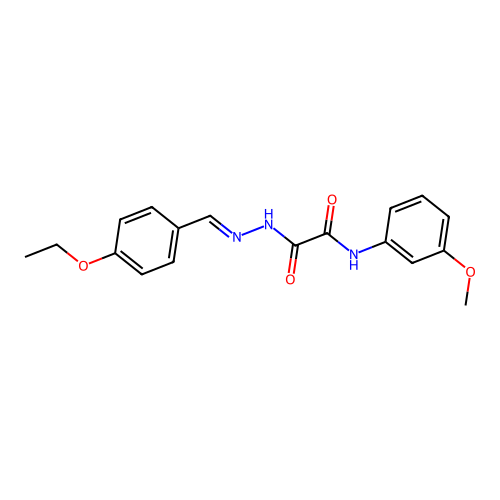 2-(2-(4-Ethoxybenzylidene)hydrazino)-N-(3-methoxyphenyl)-2-oxoacetamide structure