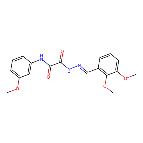 2-(2-(2,3-Dimethoxybenzylidene)hydrazino)-N-(3-methoxyphenyl)-2-oxoacetamide structure