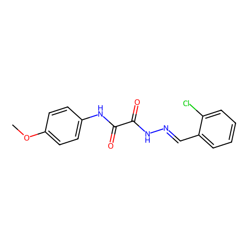 2-(2-(2-Chlorobenzylidene)hydrazino)-N-(4-methoxyphenyl)-2-oxoacetamide structure