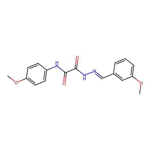 2-(2-(3-Methoxybenzylidene)hydrazino)-N-(4-methoxyphenyl)-2-oxoacetamide structure