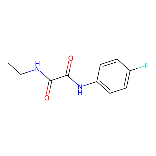 N-ethyl-N'-(4-fluorophenyl)oxamide structure