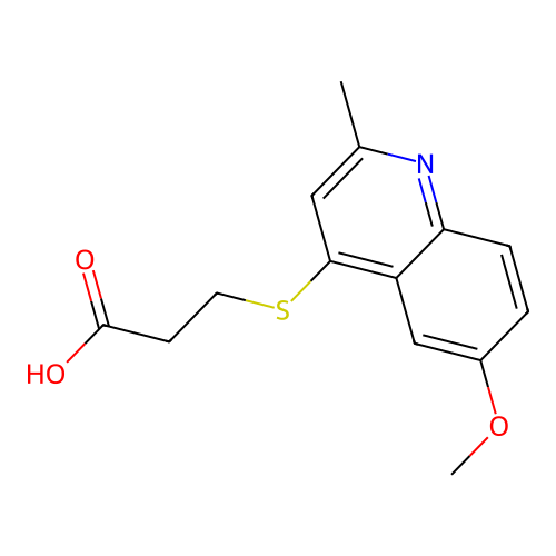 3-(6-Methoxy-2-methyl-4-quinolylthio)propanoic acid structure