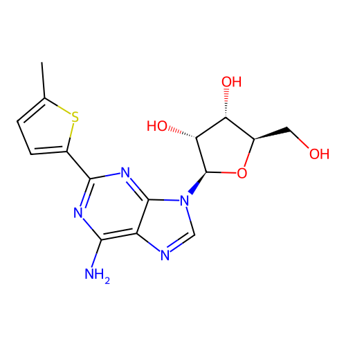 2-(5-Methyl-2-thienyl)-Adenosine structure