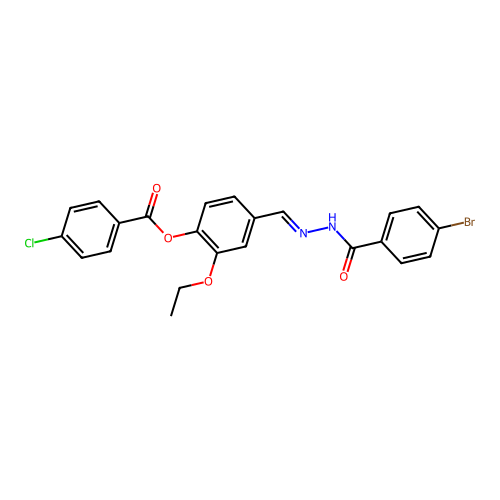 4-(2-(4-Bromobenzoyl)carbohydrazonoyl)-2-ethoxyphenyl 4-chlorobenzoate structure