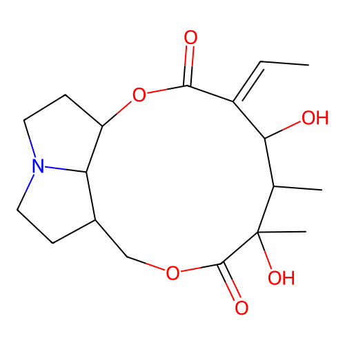 喜湿千里光碱 structure