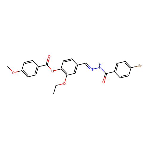 4-(2-(4-Bromobenzoyl)carbohydrazonoyl)-2-ethoxyphenyl 4-methoxybenzoate structure