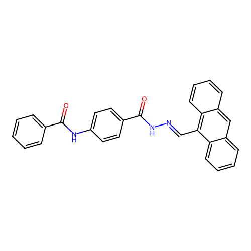 N-(4-{[(2E)-2-(anthracen-9-ylmethylidene)hydrazinyl]carbonyl}phenyl)benzamide structure