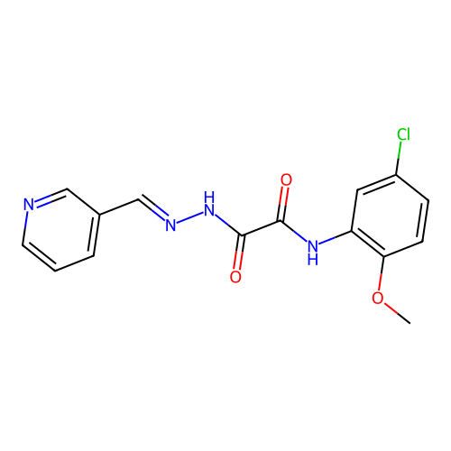 N-(5-chloro-2-methoxyphenyl)-N'-[(E)-pyridin-3-ylmethylideneamino]oxamide structure