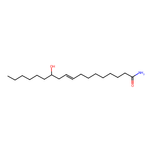 (R-(Z))-12-Hydroxy-9-octadecenamide structure