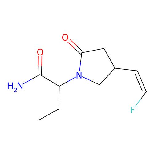 2-{4-[(Z)-2-Fluoroethenyl]-2-oxopyrrolidin-1-yl}butanamide structure