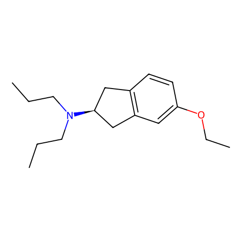 (2S)-5-ethoxy-N,N-dipropyl-2,3-dihydro-1H-inden-2-amine structure