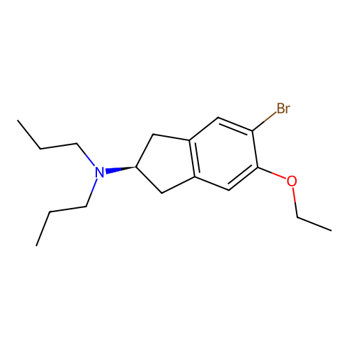 (2R)-5-bromo-6-ethoxy-N,N-dipropyl-2,3-dihydro-1H-inden-2-amine structure