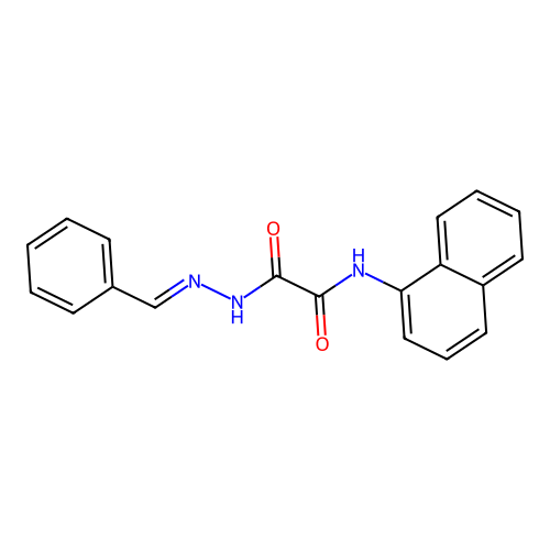 N'-(benzylideneamino)-N-naphthalen-1-yloxamide structure