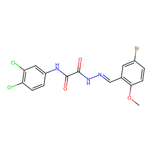 2-(2-(5-BR-2-Methoxybenzylidene)hydrazino)-N-(3,4-dichlorophenyl)-2-oxoacetamide structure