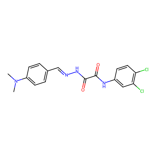 N-(3,4-Dichloro-PH)-2-(2-(4-(dimethylamino)benzylidene)hydrazino)-2-oxoacetamide structure