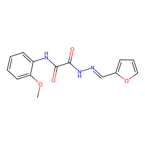 2-(2-(Furan-2-ylmethylene)hydrazinyl)-N-(2-methoxyphenyl)-2-oxoacetamide structure