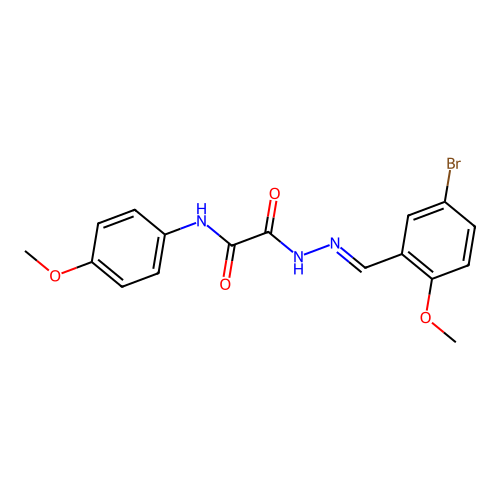 2-(2-(5-Bromo-2-methoxybenzylidene)hydrazino)-N-(4-methoxyphenyl)-2-oxoacetamide structure