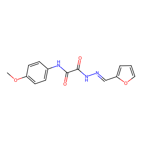 2-(2-(Furan-2-ylmethylene)hydrazinyl)-N-(4-methoxyphenyl)-2-oxoacetamide structure