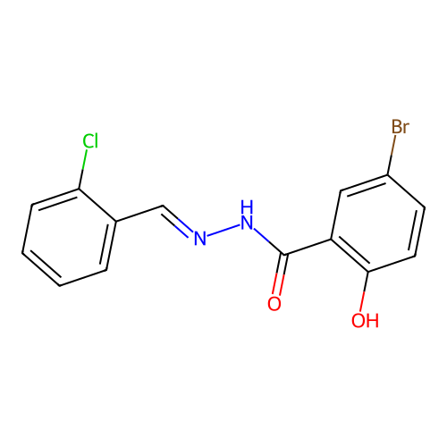 5-bromo-N'-(2-chlorobenzylidene)-2-hydroxybenzohydrazide structure