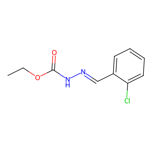 ethyl (2E)-2-(2-chlorobenzylidene)hydrazinecarboxylate structure
