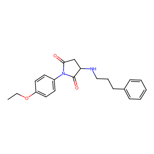 1-(4-Ethoxyphenyl)-3-((3-phenylpropyl)amino)pyrrolidine-2,5-dione structure