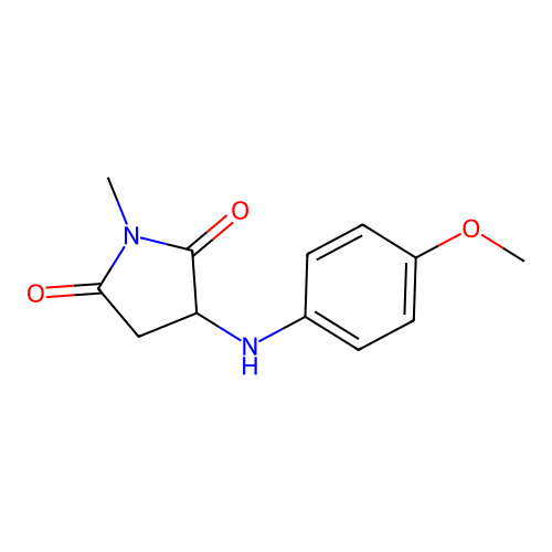 3-[(4-Methoxyphenyl)amino]-1-methylpyrrolidine-2,5-dione structure