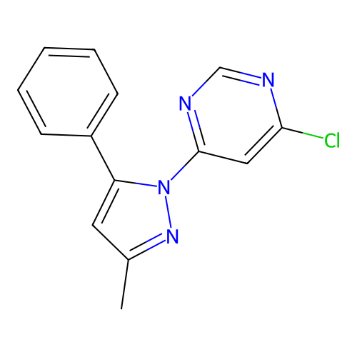 4-Chloro-6-(3-methyl-5-phenylpyrazol-1-yl)pyrimidine structure