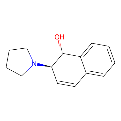 (1R,2R)-2-pyrrolidin-1-yl-1,2-dihydronaphthalen-1-ol structure