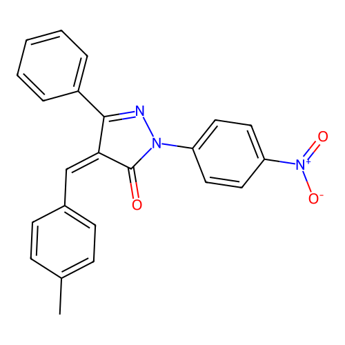 4-[(4-Methylphenyl)methylene]-1-(4-nitrophenyl)-3-phenyl-1,2-diazolin-5-one structure