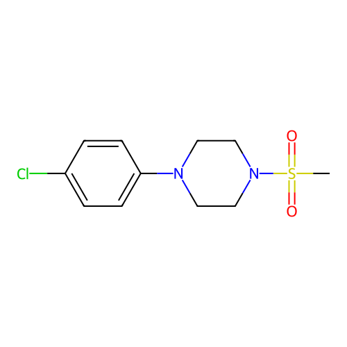 1-(4-Chlorophenyl)-4-(methylsulfonyl)piperazine structure