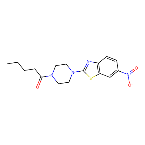1-[4-(6-Nitro-1,3-benzothiazol-2-yl)piperazin-1-yl]pentan-1-one structure