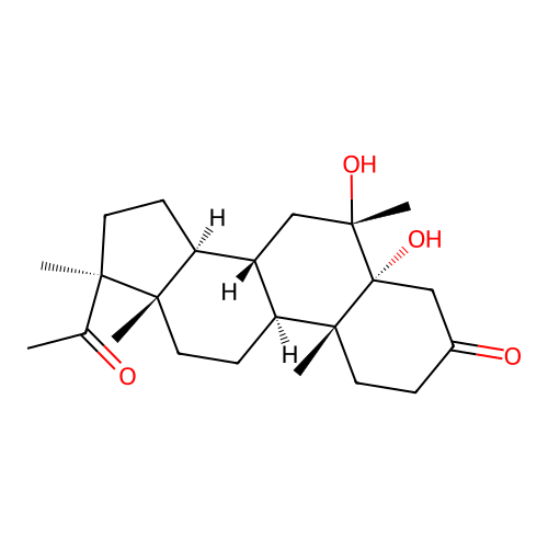 Pregnane-3,20-dione, 5,6-dihydroxy-6,17-dimethyl-, (5alpha,6beta)- structure