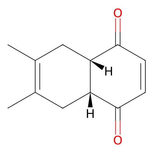 (4aS,8aR)-6,7-dimethyl-4a,5,8,8a-tetrahydronaphthalene-1,4-dione structure