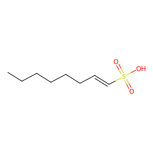 1-Octene-1-sulfonic acid, sodium salt (1:1) structure