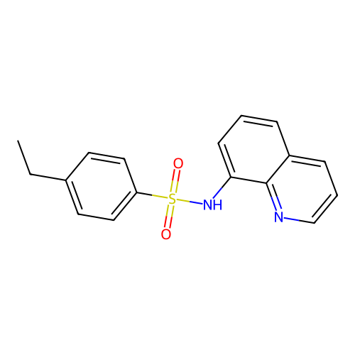 4-ethyl-N-quinolin-8-ylbenzenesulfonamide structure
