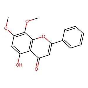 5-Hydroxy-7,8-dimethoxyflavone structure