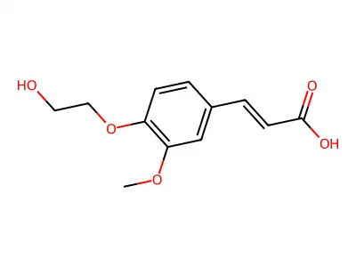 3-[4-(2-Hydroxyethoxy)-3-methoxyphenyl]prop-2-enoic acid structure