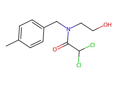 Acetamide, 2,2-dichloro-N-(2-hydroxyethyl)-N-(p-methylbenzyl)- structure
