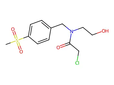 Acetamide, 2-chloro-N-(2-hydroxyethyl)-N-(p-(methylsulfonyl)benzyl)- structure
