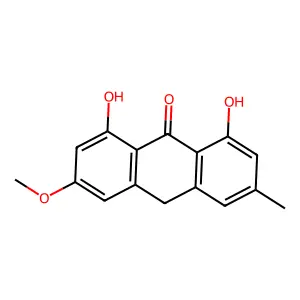 1,8-Dihydroxy-3-methoxy-6-methyl-9(10H)-anthracenone structure