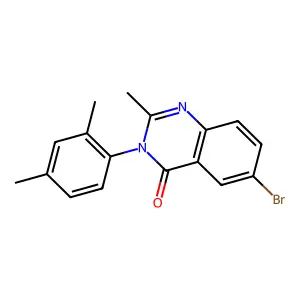 4(3H)-Quinazolinone, 6-bromo-3-(2,4-dimethylphenyl)-2-methyl- structure
