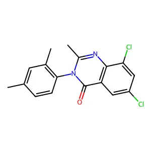 4(3H)-Quinazolinone, 6,8-dichloro-3-(2,4-dimethylphenyl)-2-methyl- structure