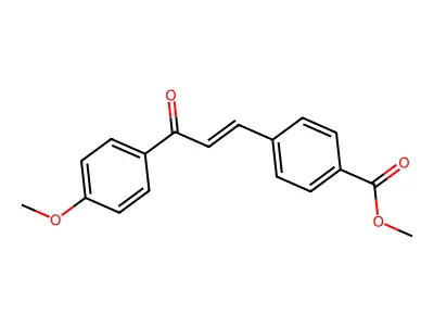 Methyl 4-[3-(4-methoxyphenyl)-3-oxoprop-1-enyl]benzoate structure