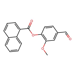 4-Formyl-2-methoxyphenyl naphthalene-1-carboxylate structure