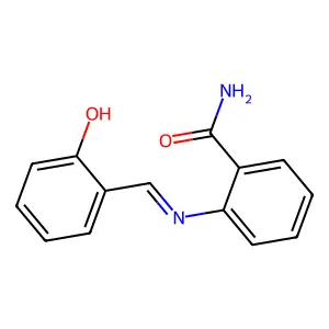 2-{[(E)-(6-Oxocyclohexa-2,4-dien-1-ylidene)methyl]amino}benzamide structure