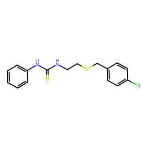 1-{2-[(4-Chlorobenzyl)sulfanyl]ethyl}-3-phenylthiourea structure