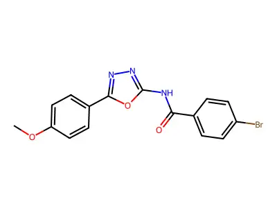 4-bromo-N-[5-(4-methoxyphenyl)-1,3,4-oxadiazol-2-yl]benzamide structure