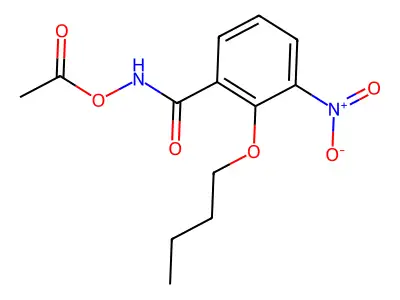 [Butoxy-(3-nitrobenzoyl)amino] acetate structure